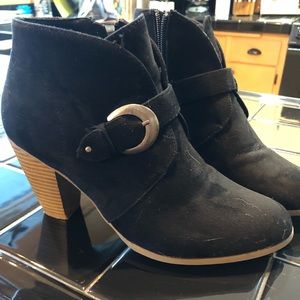 Maurice’s buckle booties